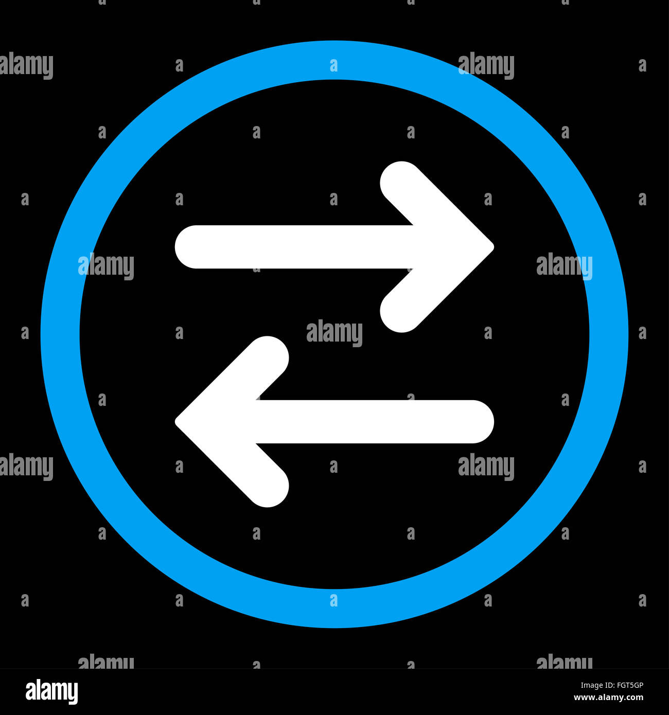 Flip Horizontal flat blue and white colors rounded raster icon Stock ...