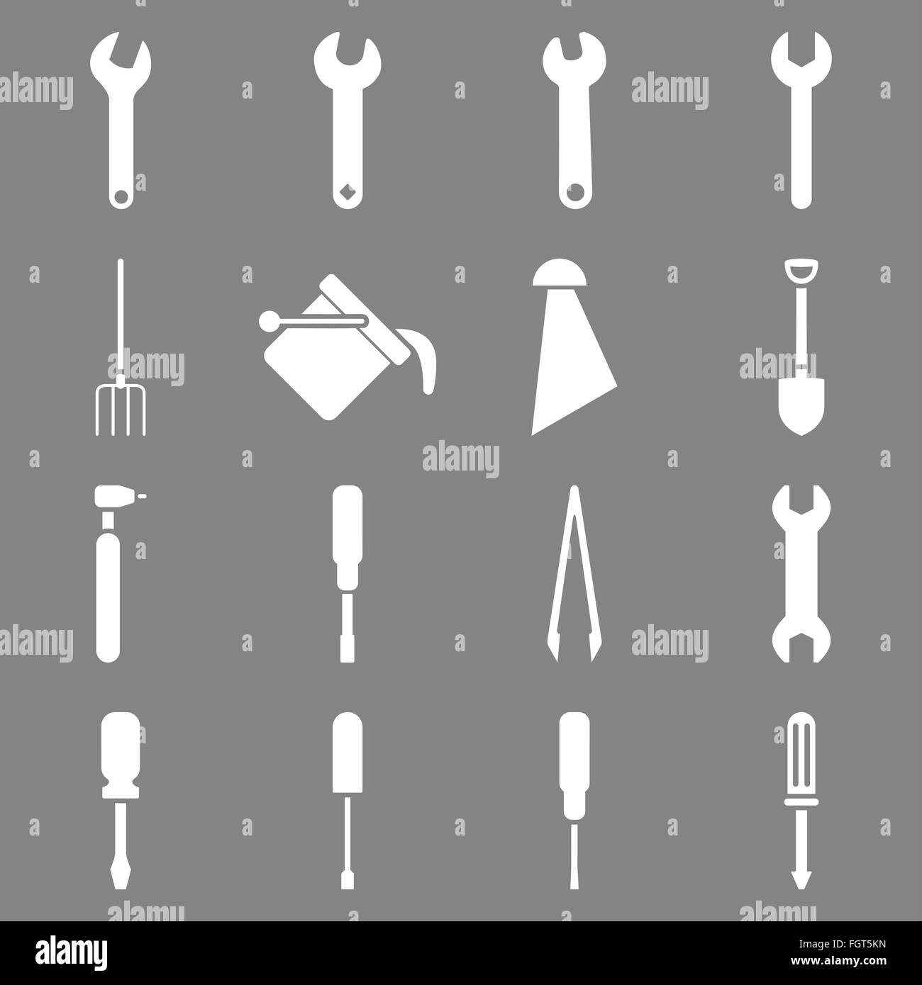 Instruments and tools icon set Stock Photo - Alamy