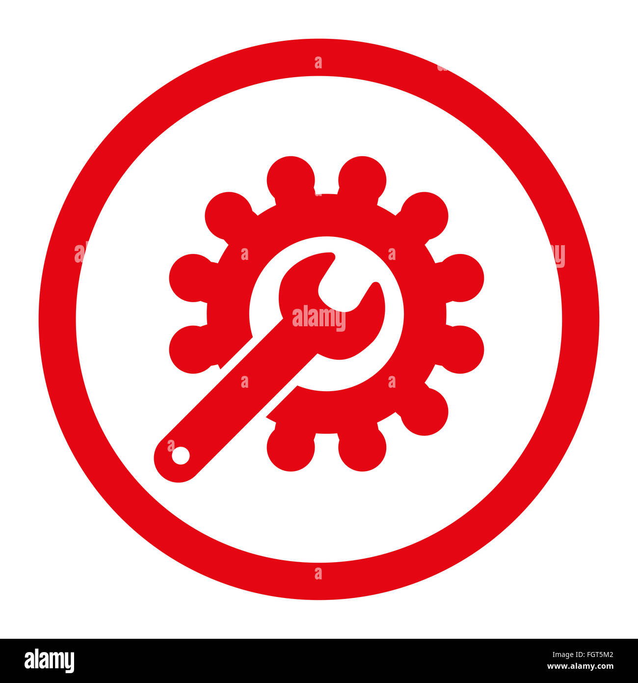 Customization flat red color rounded vector icon Stock Photo - Alamy