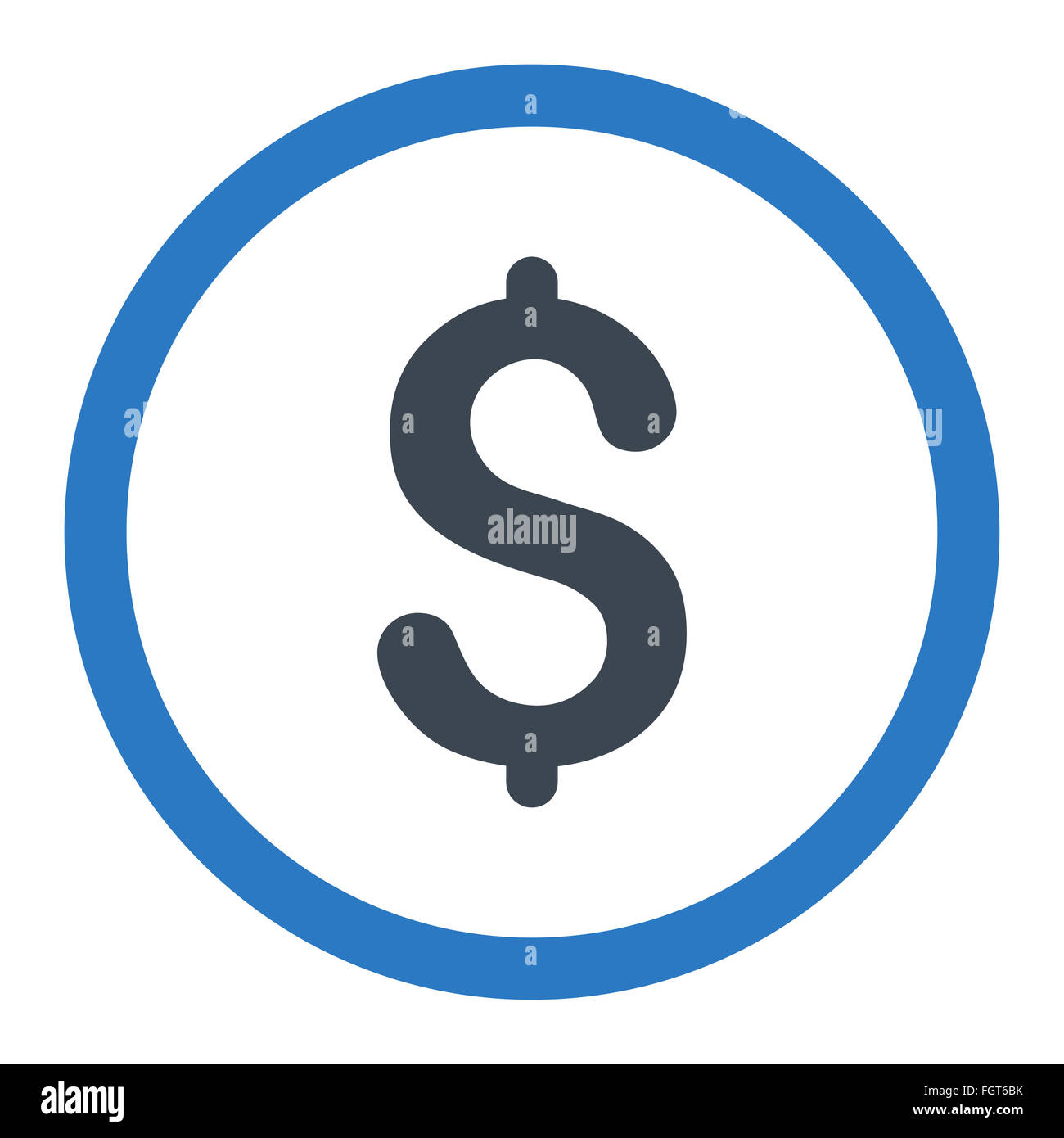 Dollar flat smooth blue colors rounded raster icon Stock Photo - Alamy