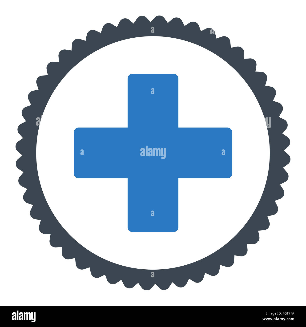 Plus flat smooth blue colors round stamp icon Stock Photo - Alamy