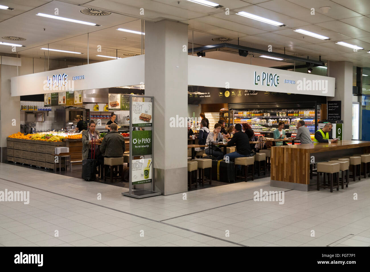 La Place Express self service food restaurant in Schiphol Airport