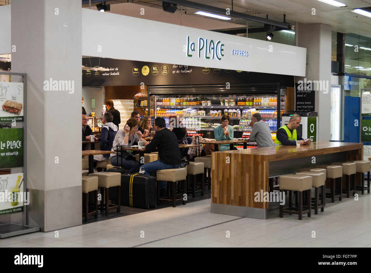 La Place Express self service food restaurant in Schiphol Airport