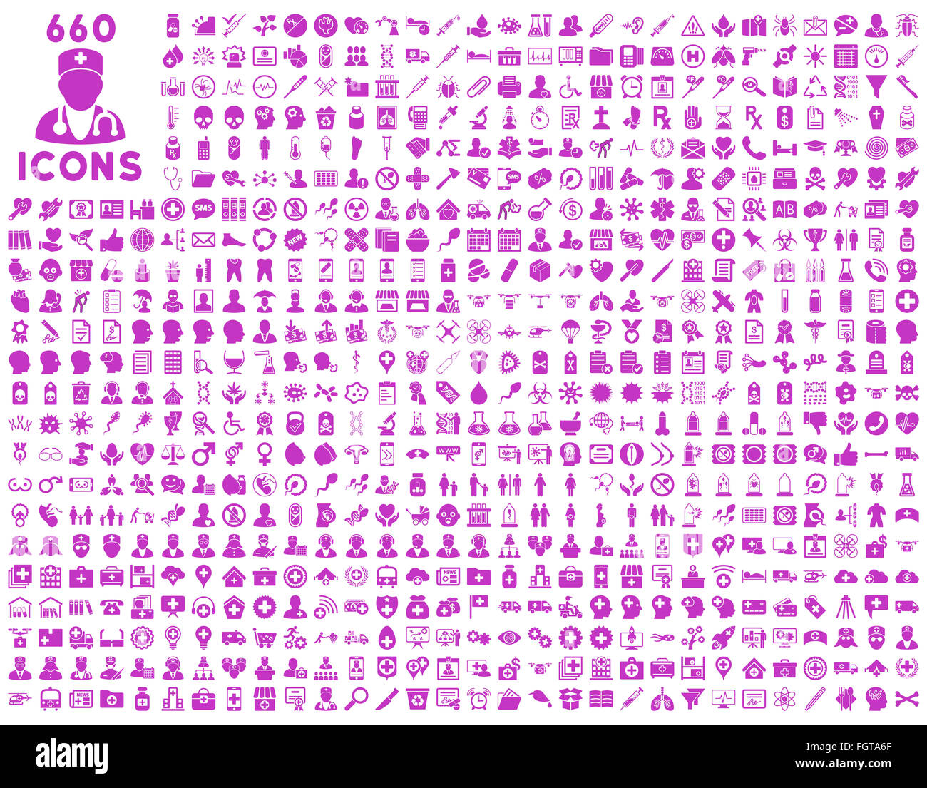 Medical vector icons Stock Photo - Alamy