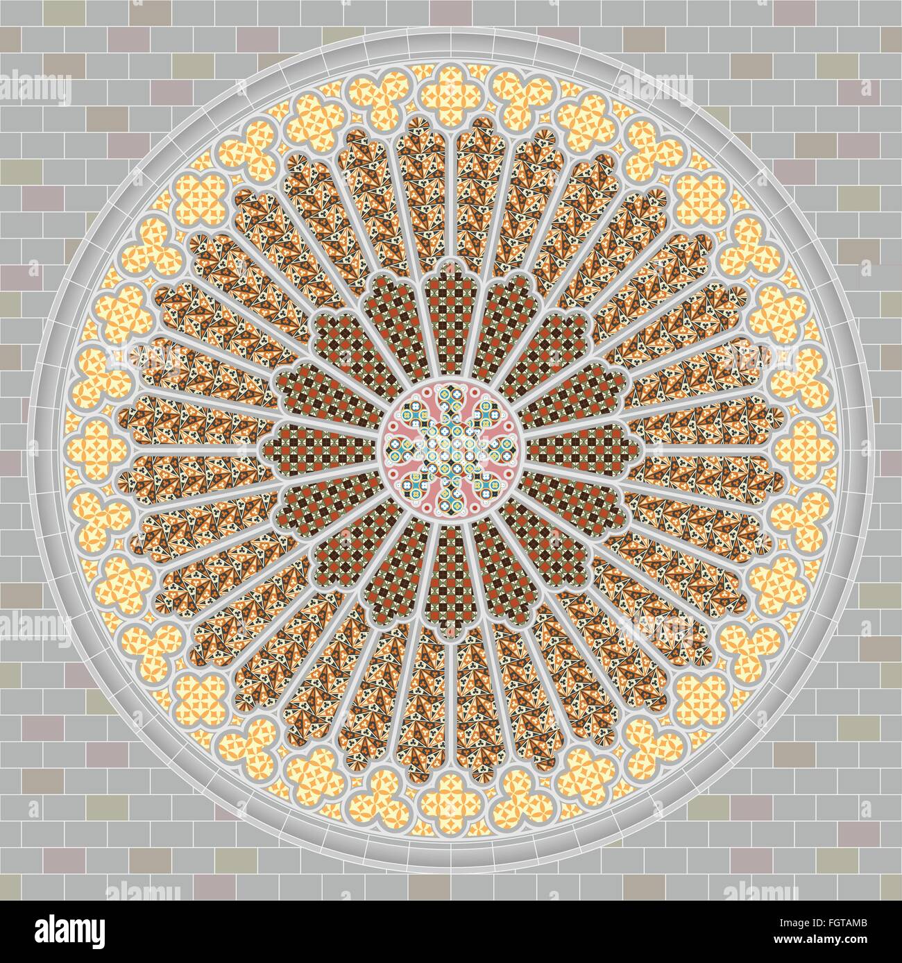 Ornate castle window Stock Vector Images - Alamy