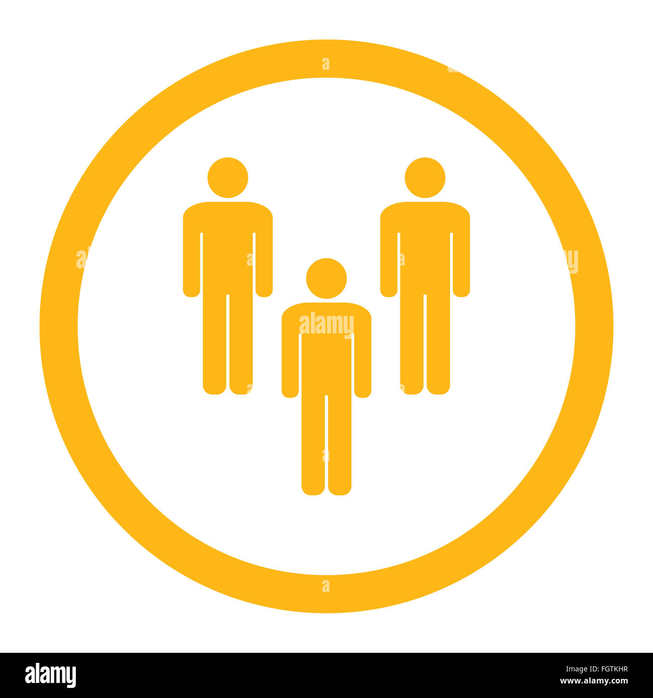 Community flat yellow color rounded glyph icon Stock Photo - Alamy