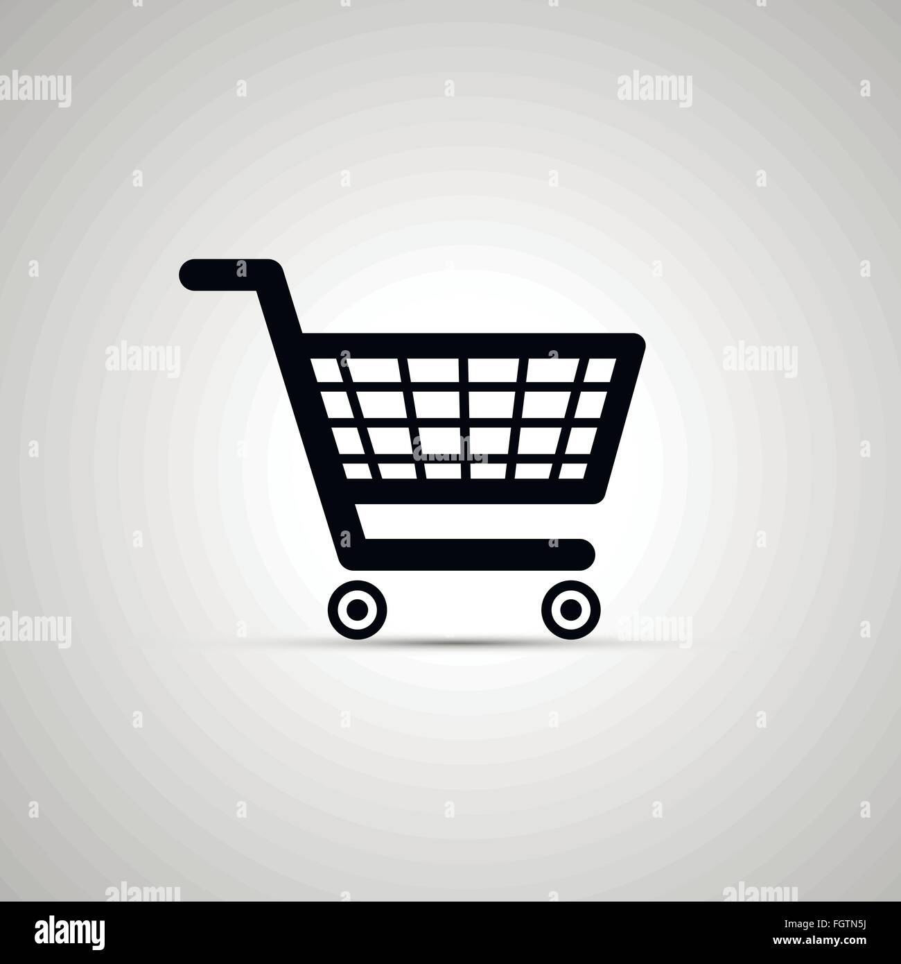 Black shopping cart icon with shadow Stock Vector Image & Art - Alamy