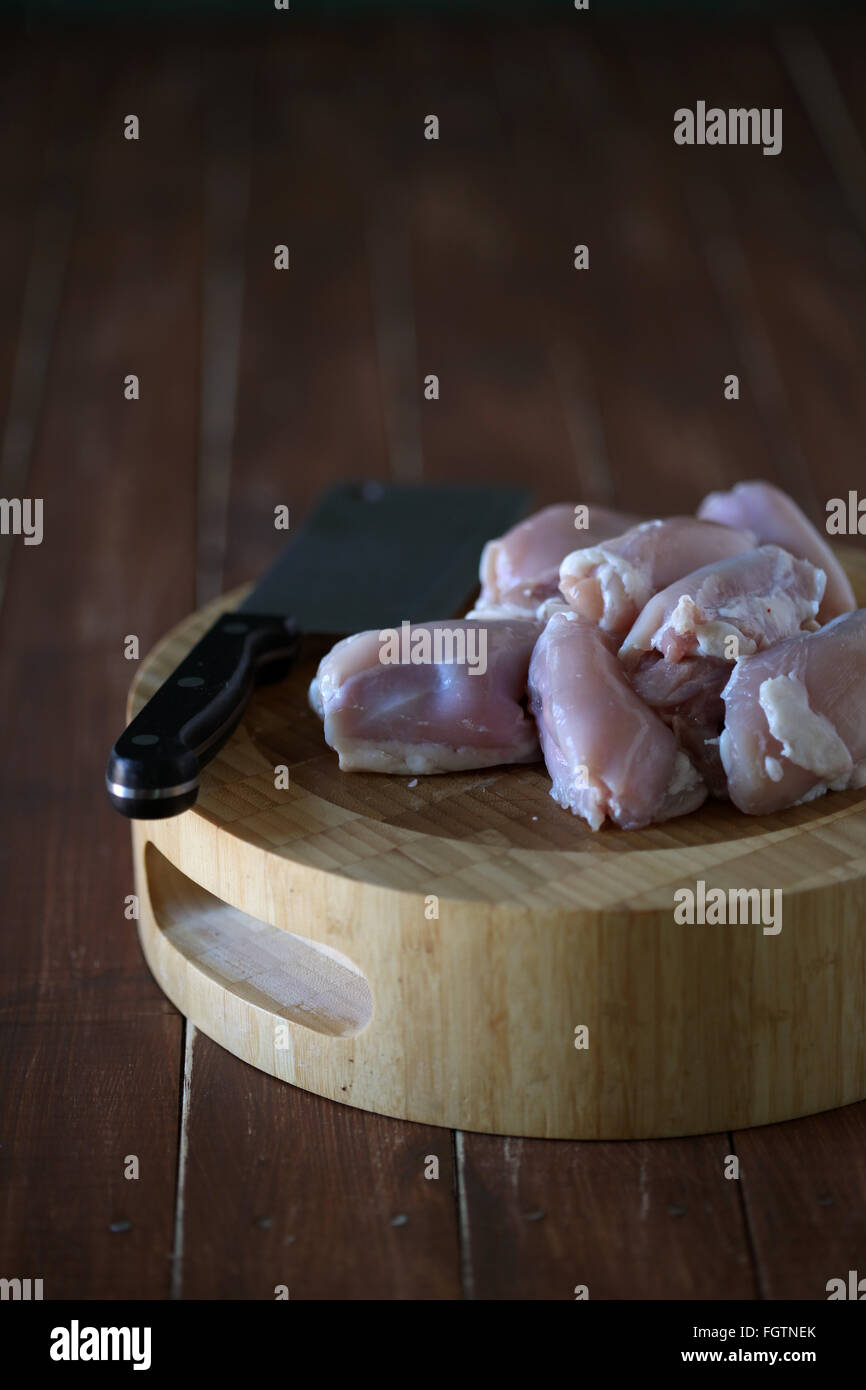 raw chicken thighs Stock Photo