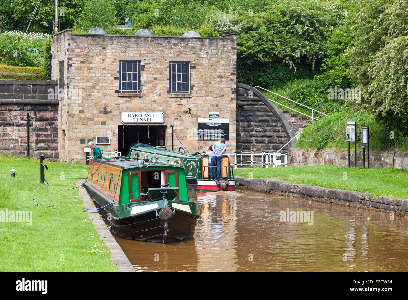 South entrance to Harecastle Tunnel portal Trent and Mersey canal Kidsgrove Stoke on Trent Staffordshire England UK Stock Photo