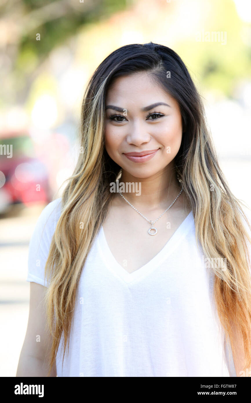American singer and songwriter Jessica Sanchez attends Indulge House