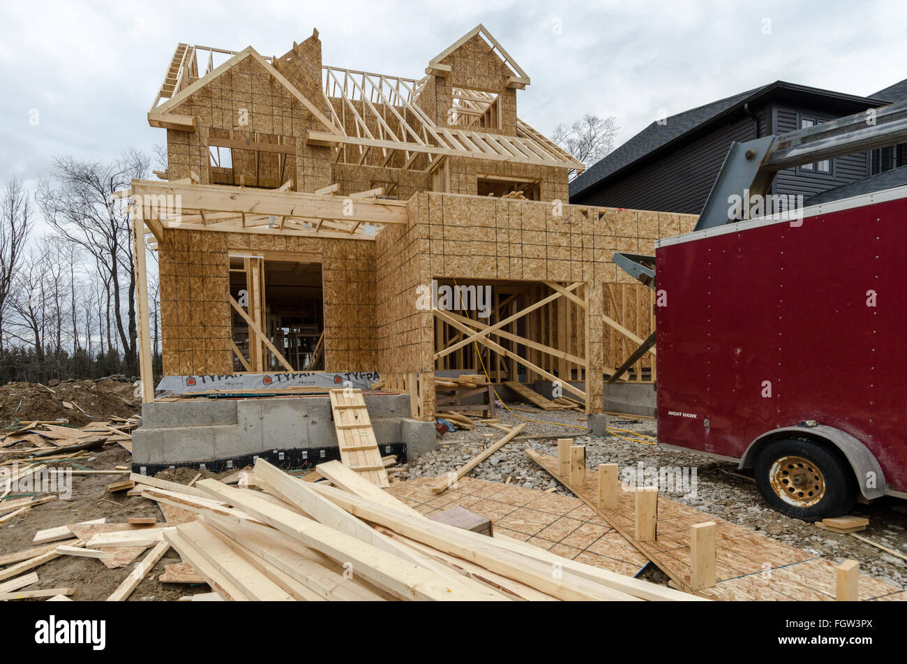 exterior house construction Stock Photo - Alamy