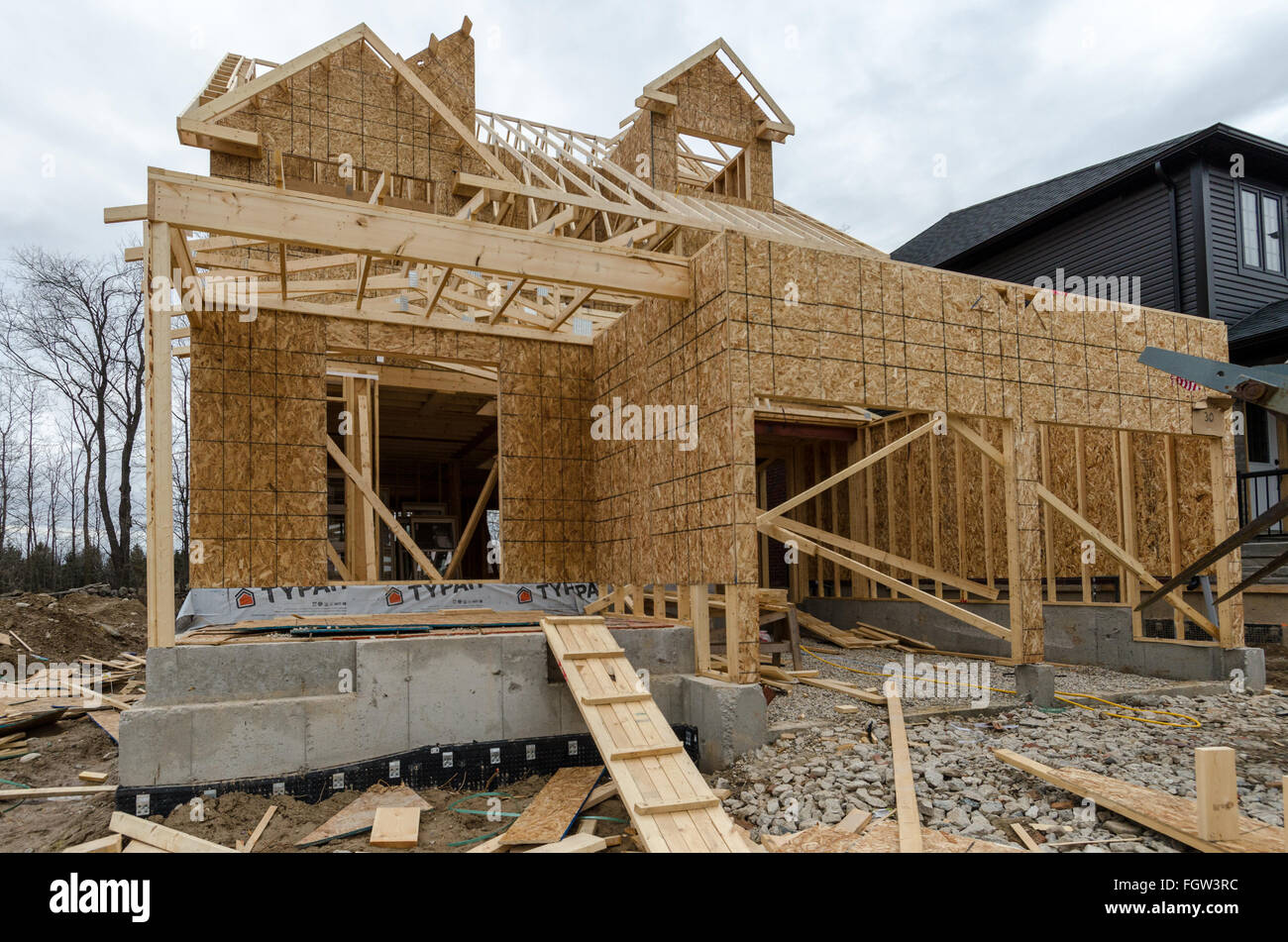exterior house construction Stock Photo - Alamy