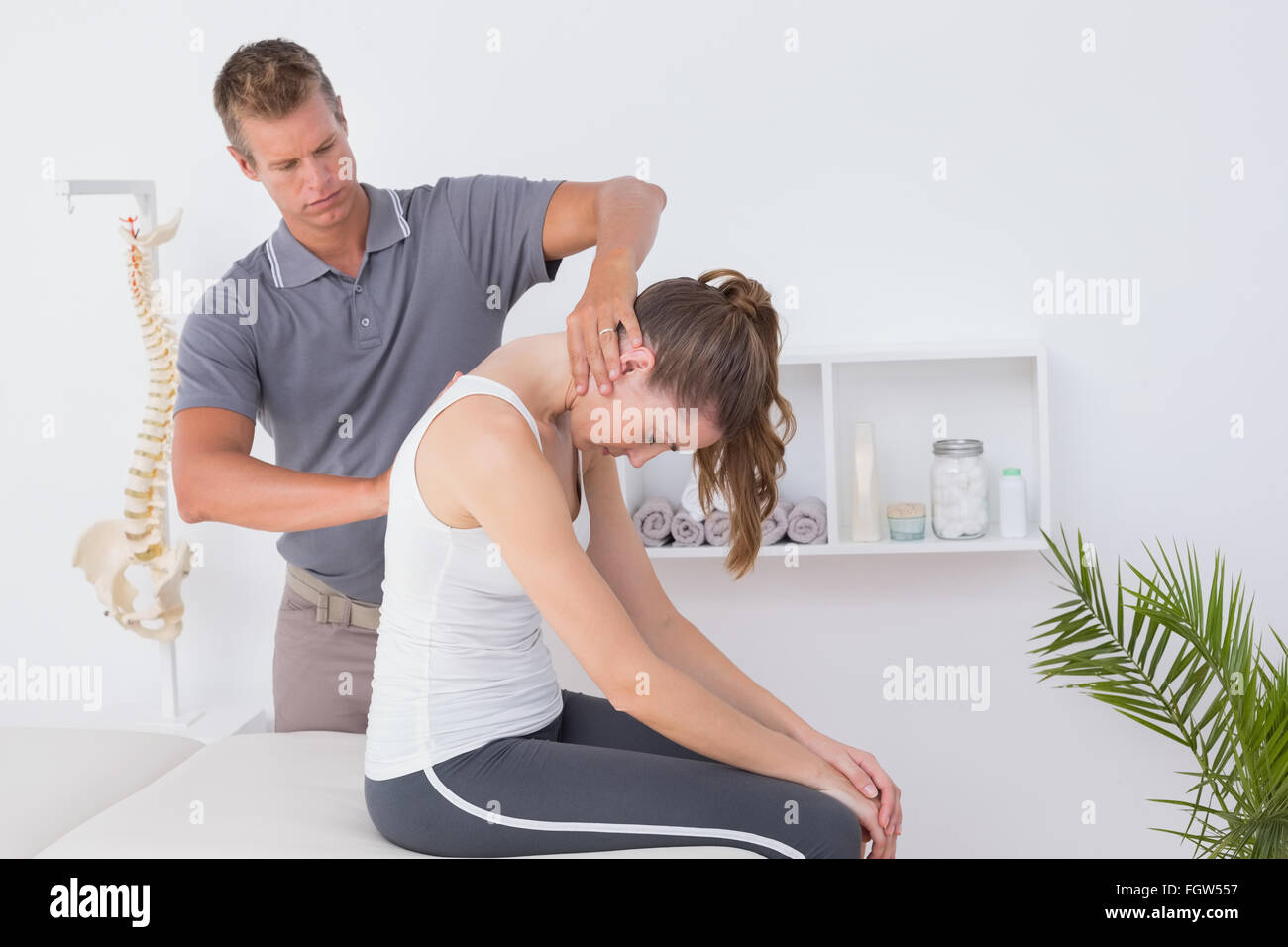 Spine adjustment therapy hi-res stock photography and images - Alamy
