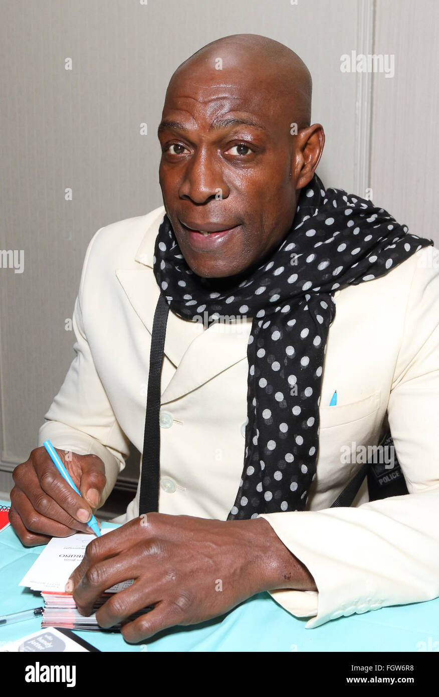 London Taxi Drivers Fund for Underprivileged Children 'Mad Hatters Tea Party' at The Grosvenor Hotel  Featuring: Frank Bruno Where: London, United Kingdom When: 17 Jan 2016 Stock Photo