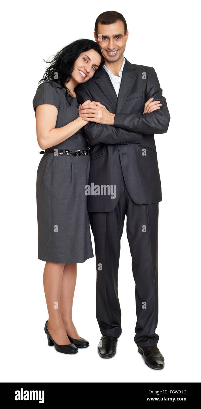Man woman embrace suit Cut Out Stock Images & Pictures - Alamy