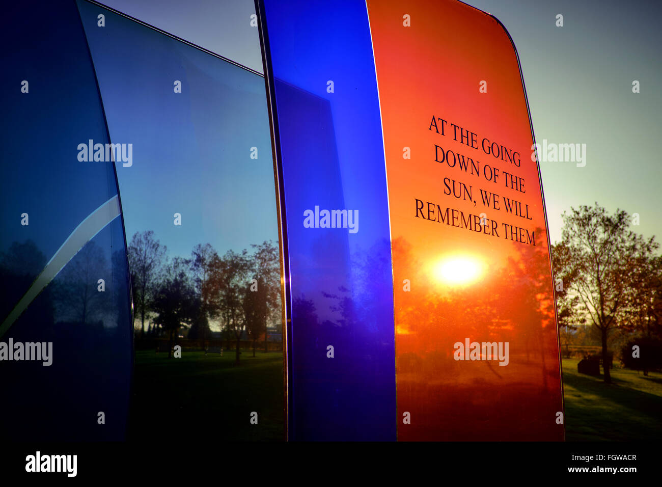 The Naval Service Memorial at the National Memorial Arboretum in Staffordshire. Stock Photo