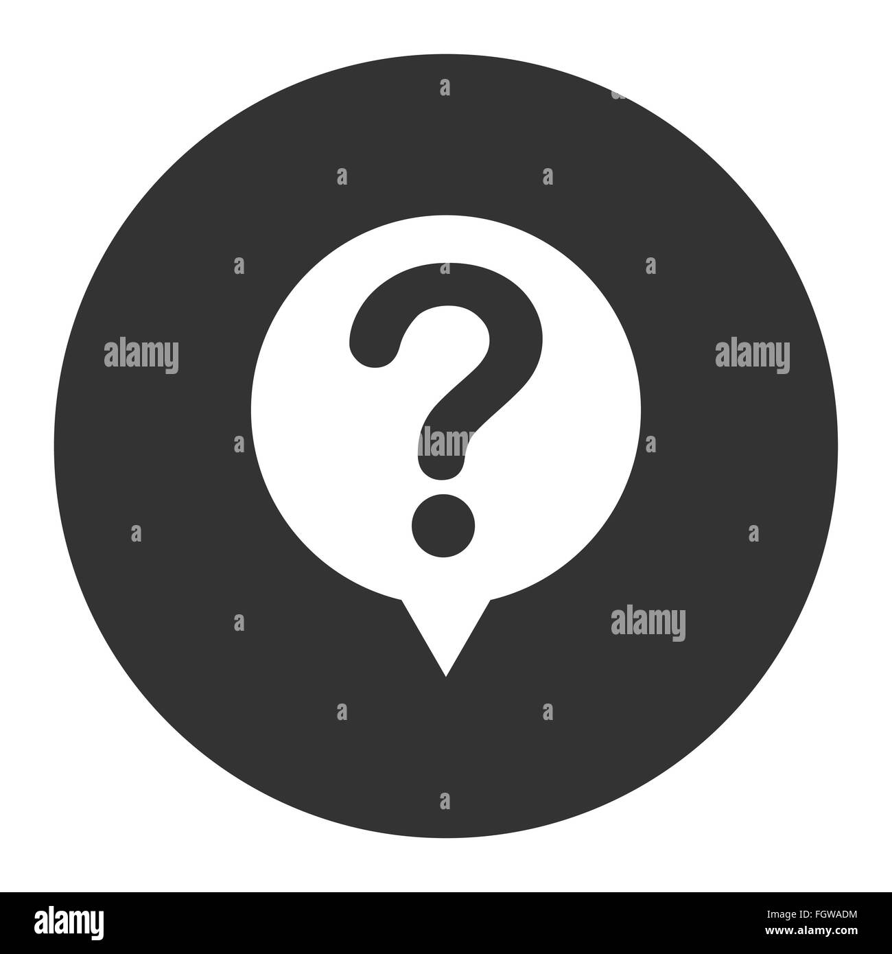 Status flat white and gray colors round button Stock Photo - Alamy