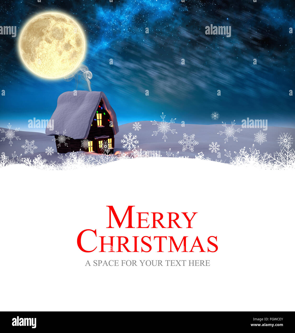 Merry Christmas message Stock Photo - Alamy