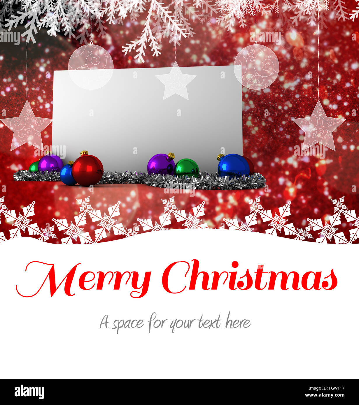 Merry Christmas message Stock Photo - Alamy