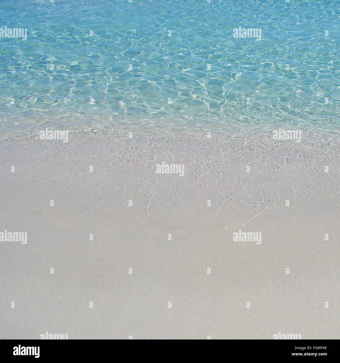 Notteri Beach (Sardinia, Italy) water texture Stock Photo