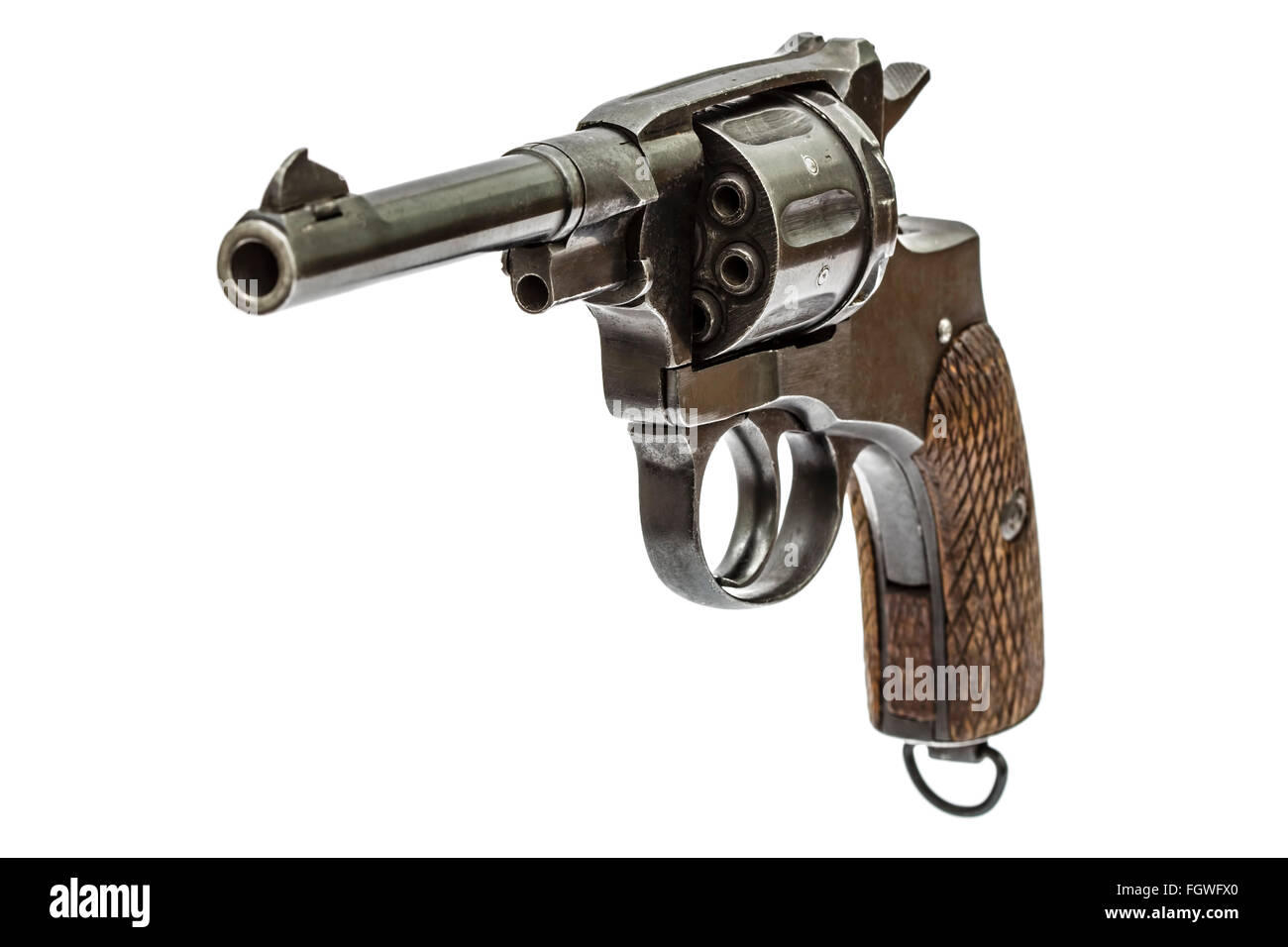 Old pistol, Isolated on white background Stock Photo - Alamy