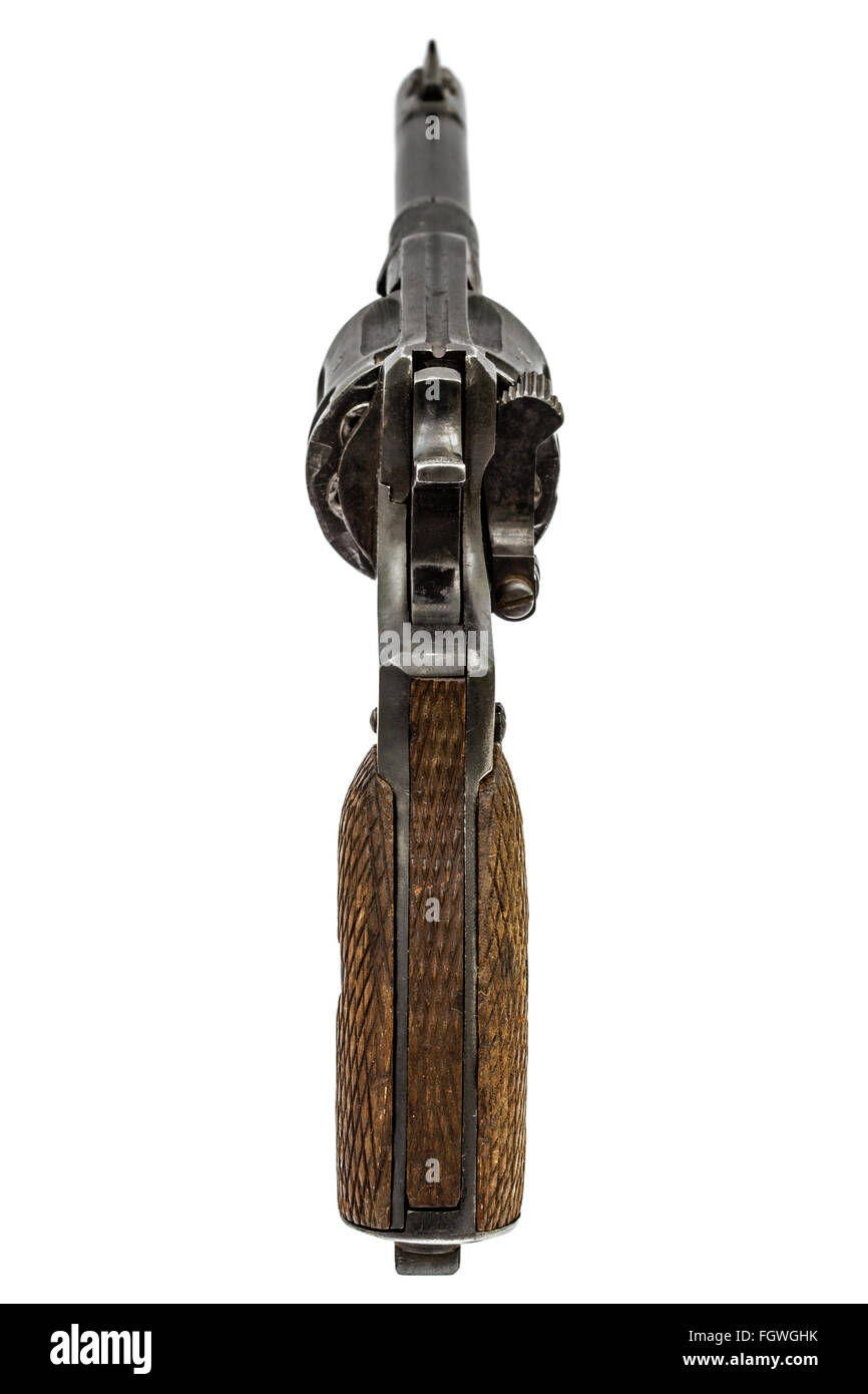 Old pistol, Isolated on white background Stock Photo - Alamy
