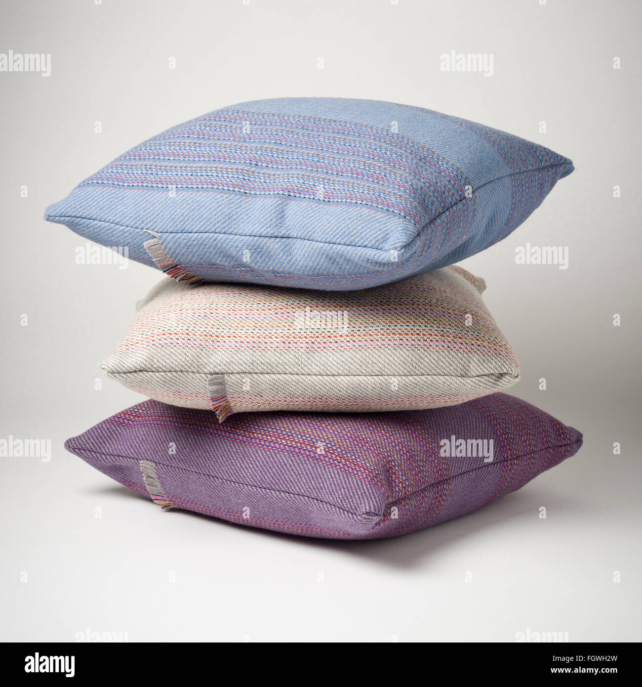 Soft woolen cushions Stock Photo