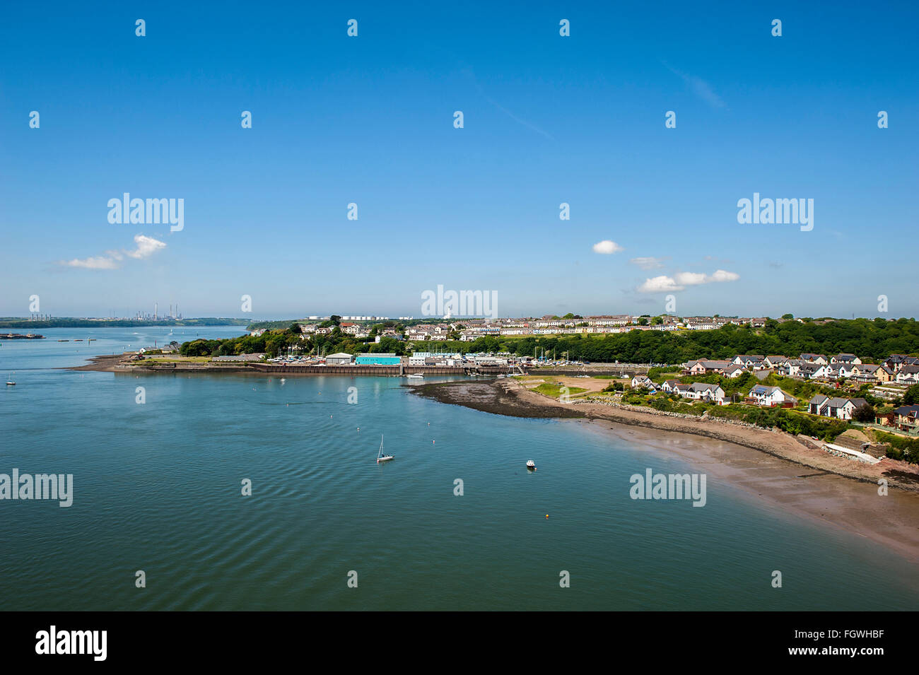 Milford Haven Waterway, Pembrokeshire, Wales Stock Photo