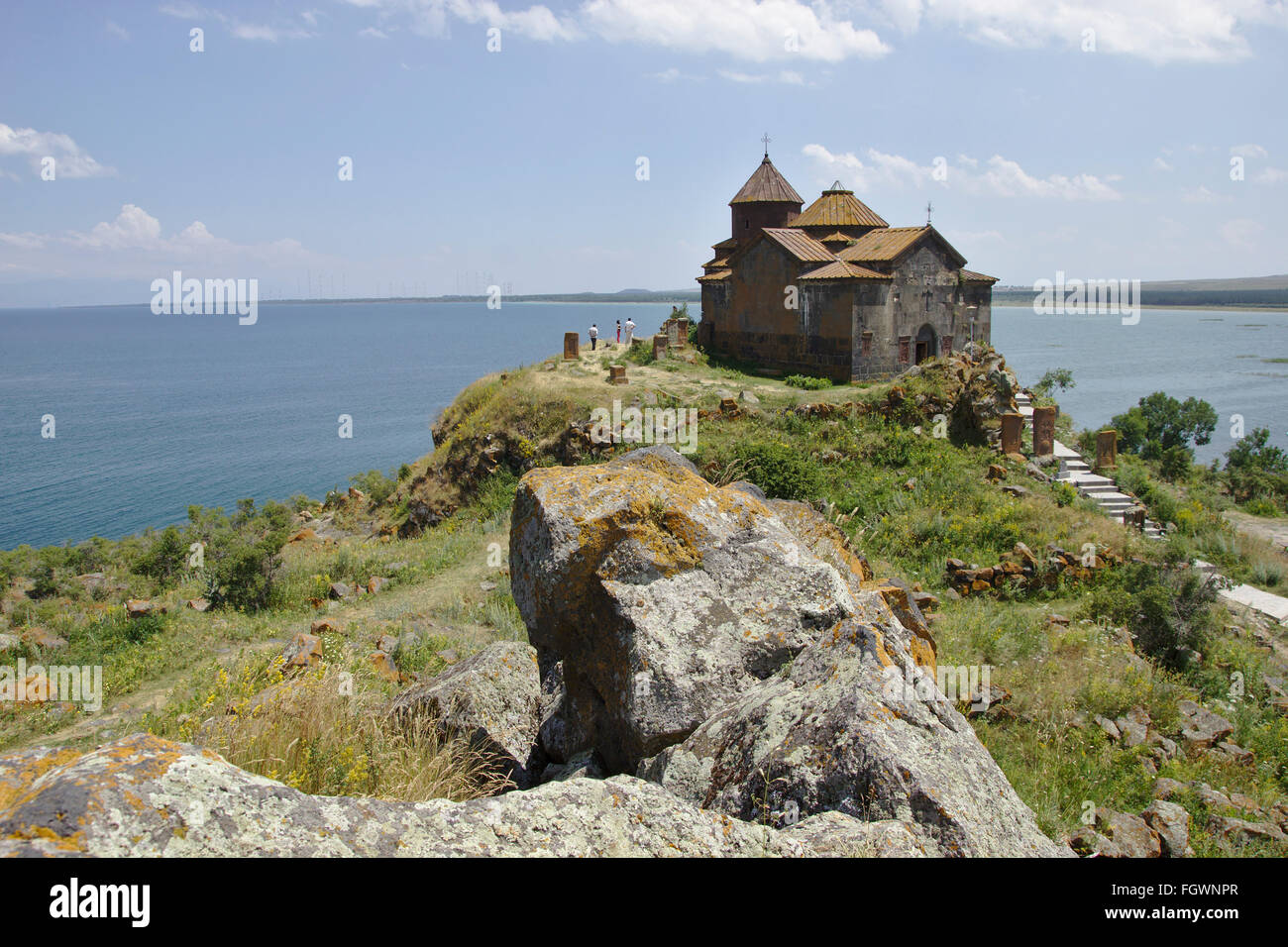 Hayravank monastery on Lake Sevan, Armenia Stock Photo