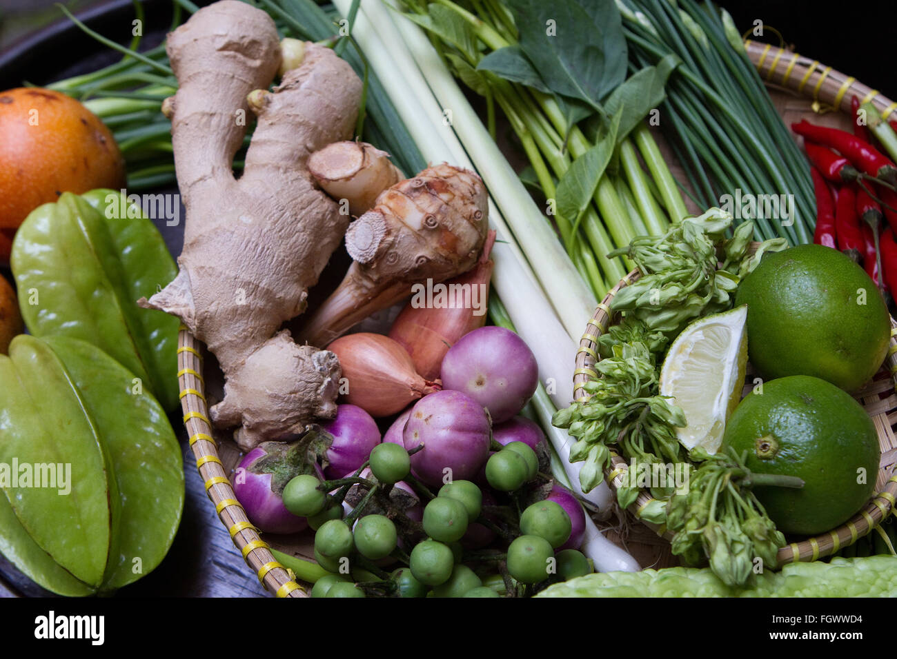 Tropical fruits Stock Photo