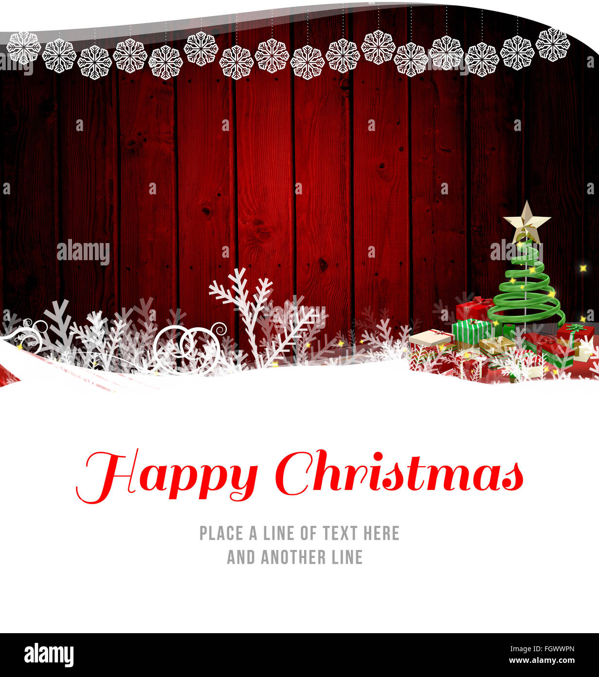 Happy Christmas message Stock Photo - Alamy