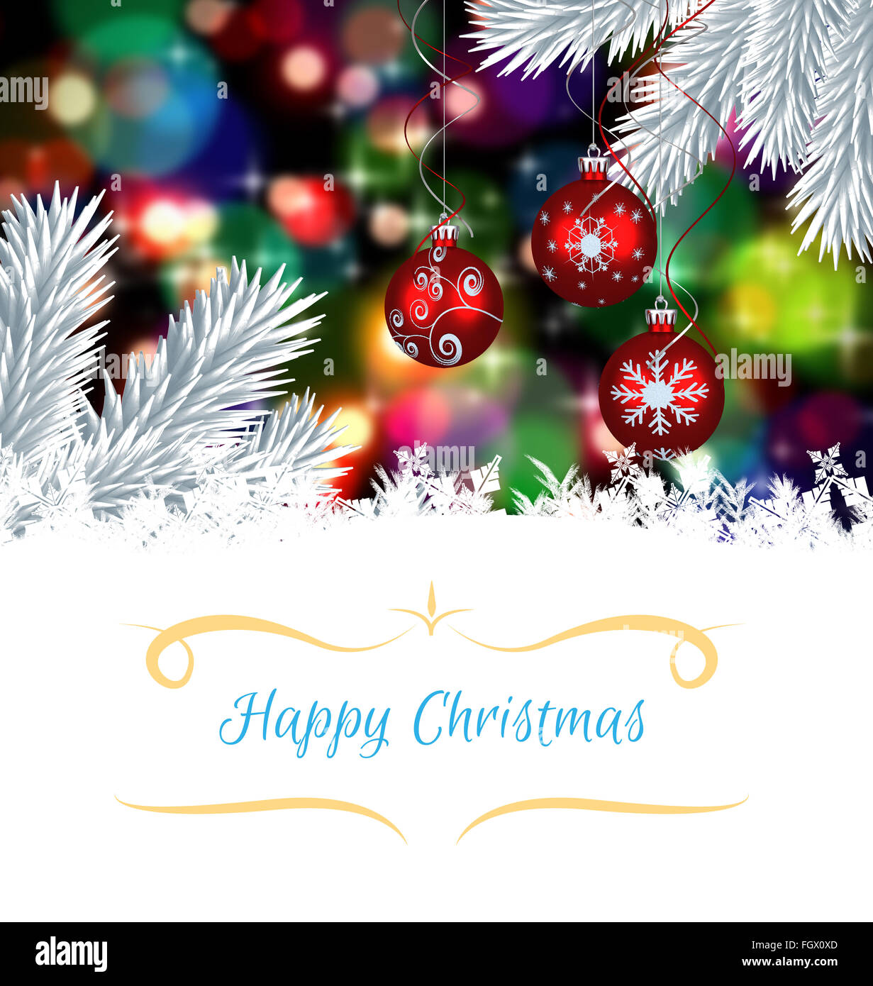 Composite image of Christmas greeting card Stock Photo - Alamy