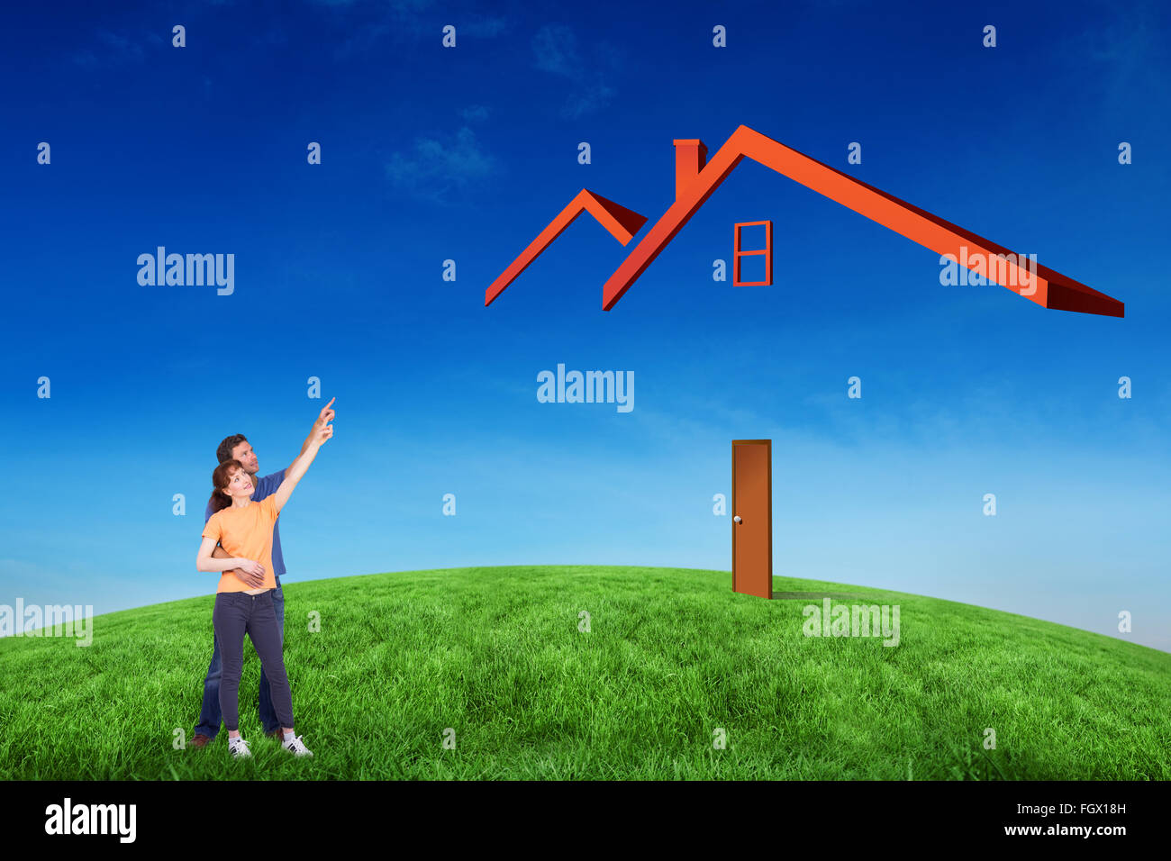 Woman pointing man to door hi-res stock photography and images - Alamy