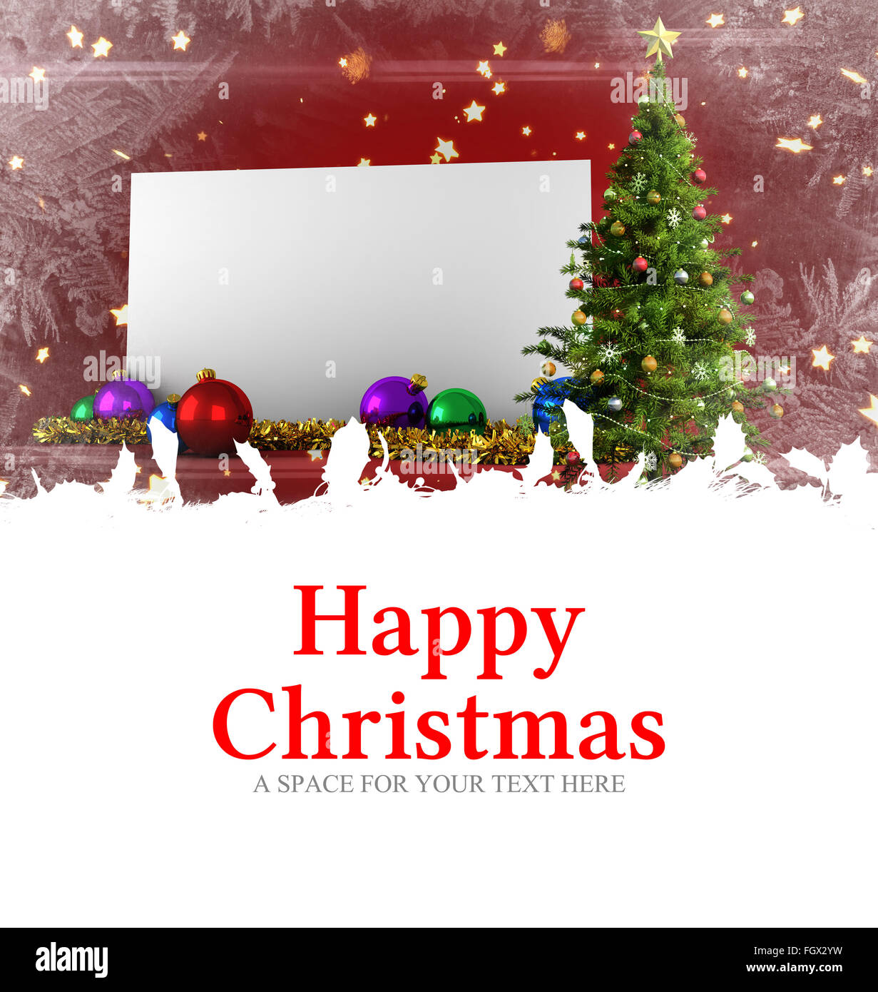 Happy Christmas message Stock Photo - Alamy