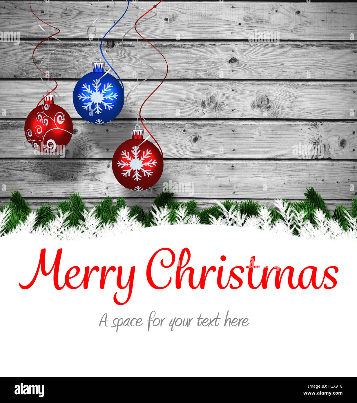 Merry Christmas message Stock Photo - Alamy