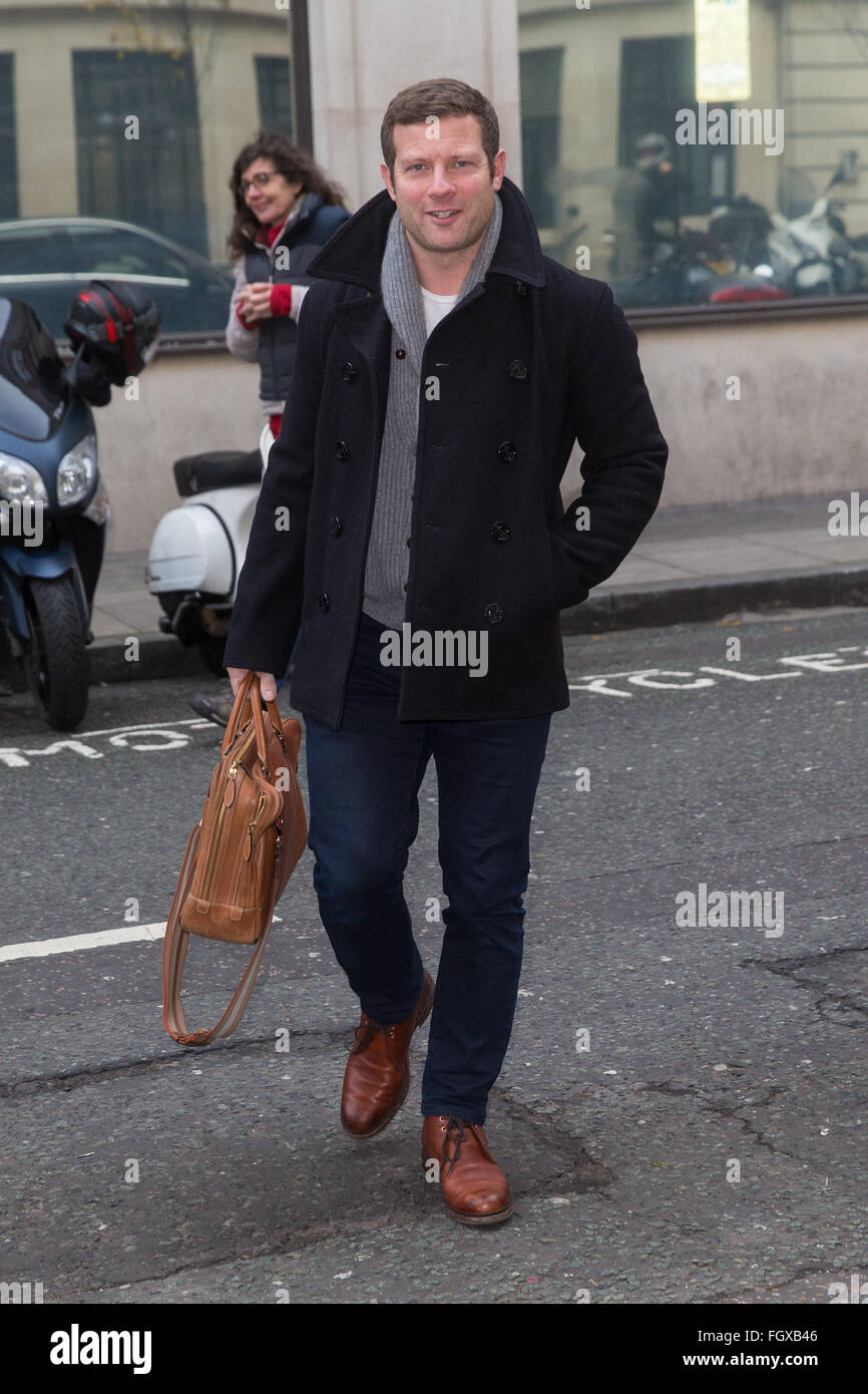 Dermot O’Leary pictured arriving at the Radio 2 studio Featuring