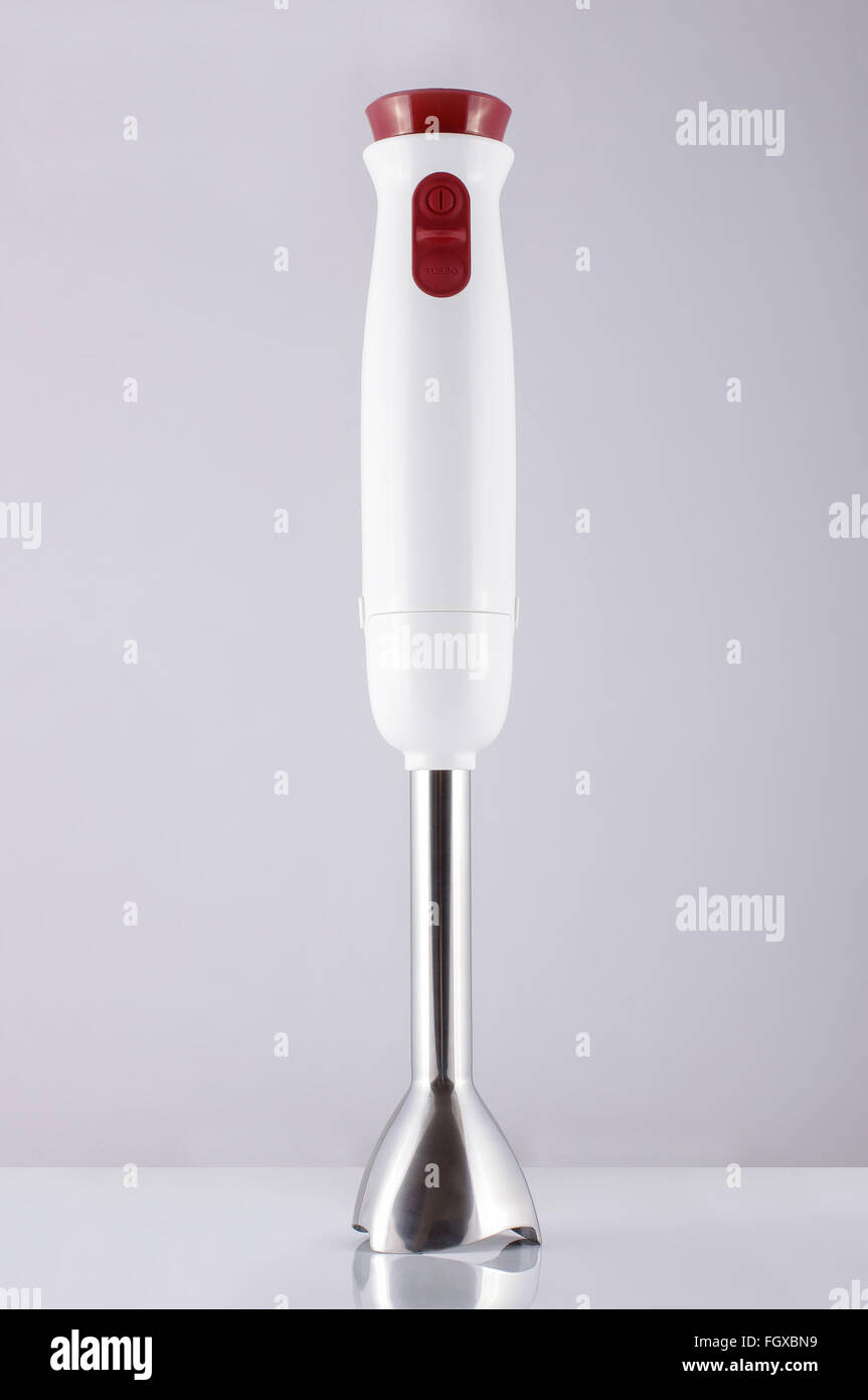 Electric hand blender isolated on the white background Stock Photo