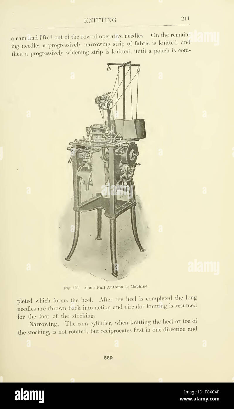 Knitting; a manual of practical instruction in the mechanical details