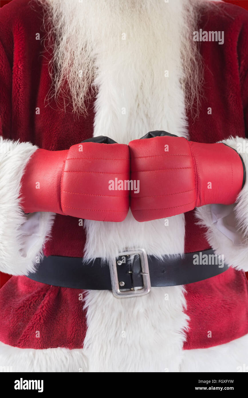 Friends And Santa Claus Print Pattern Boxing Gloves main image 0