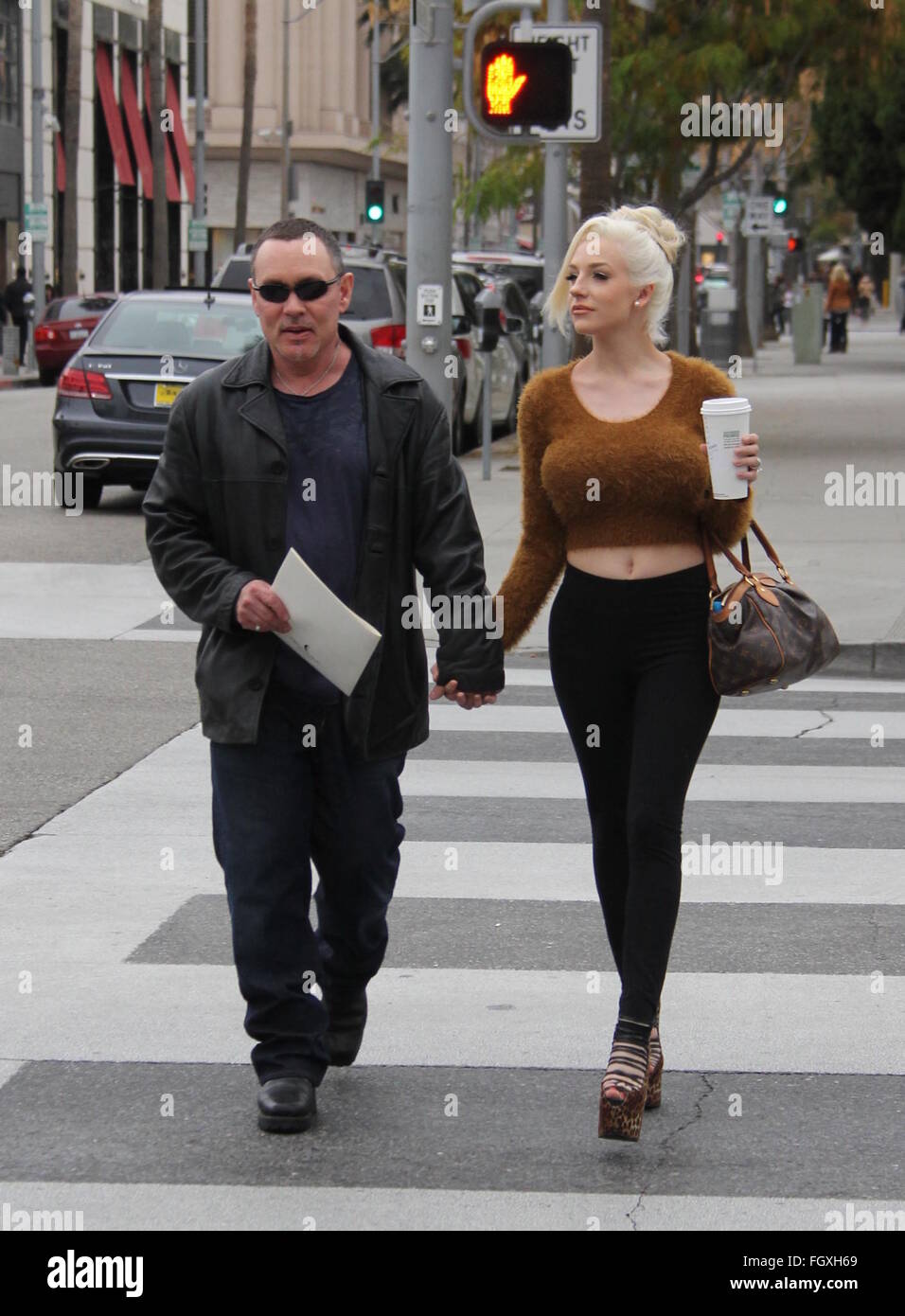 Reality Star Courtney Stodden Out And About On A Romantic Walk In Beverly Hills With Husband