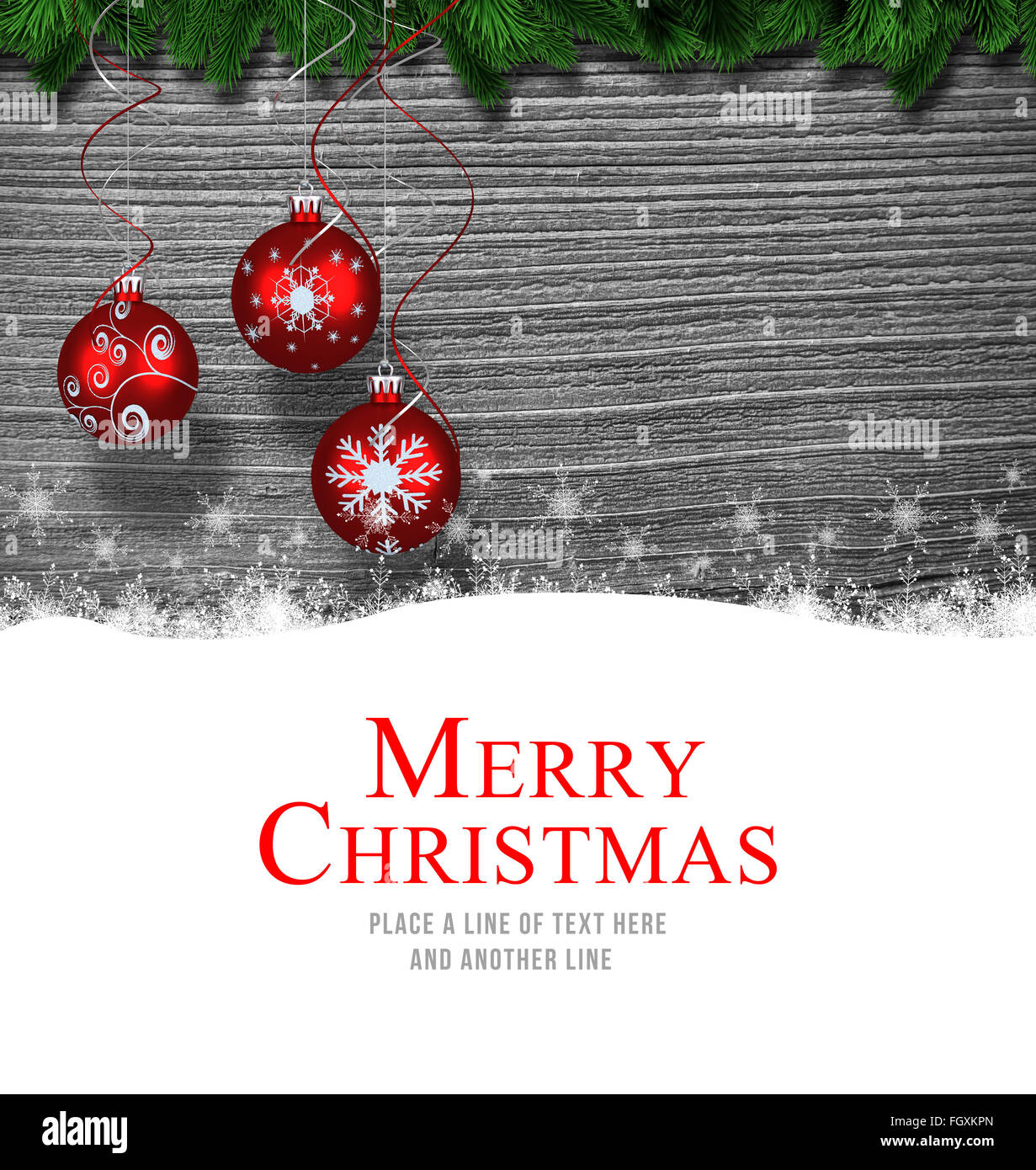 Merry Christmas message Stock Photo - Alamy