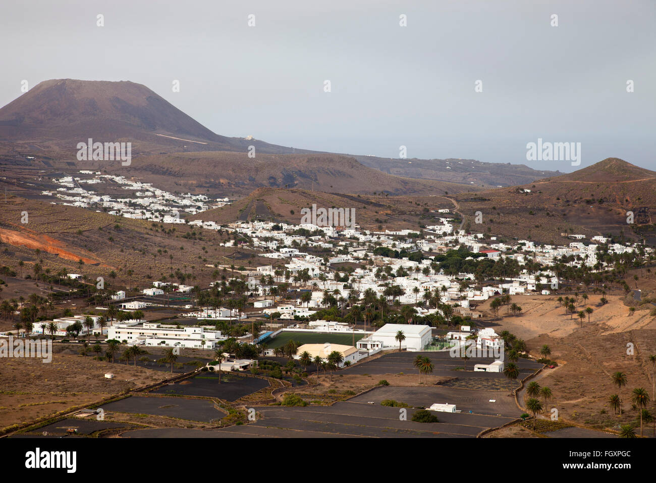 Haria village, Lanzarote island, Canary archipelago, Spain, Europe Stock Photo