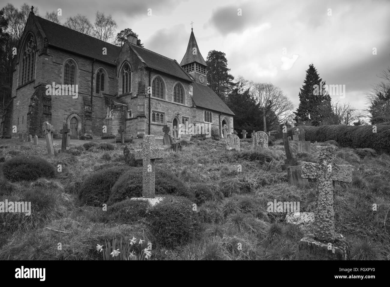 St Mary's Church, Holmbury St Mary Stock Photo