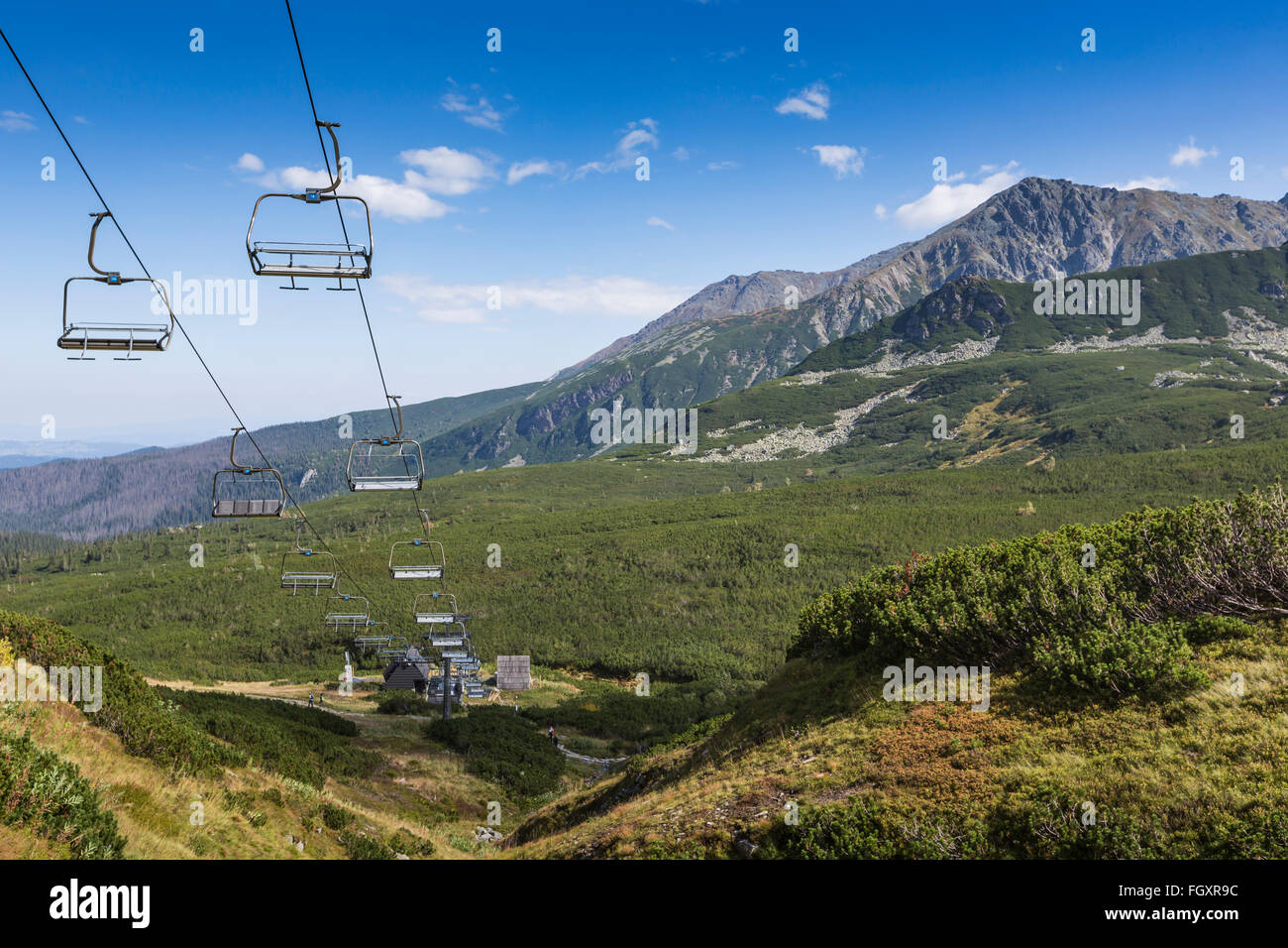 Cable car in Kasprowy Wierch peak in Tatra mountains, Poland Stock Photo -  Alamy