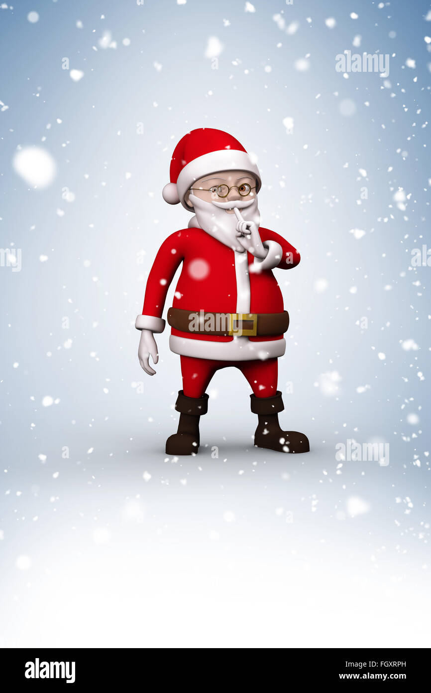 Composite image of cartoon santa Stock Photo