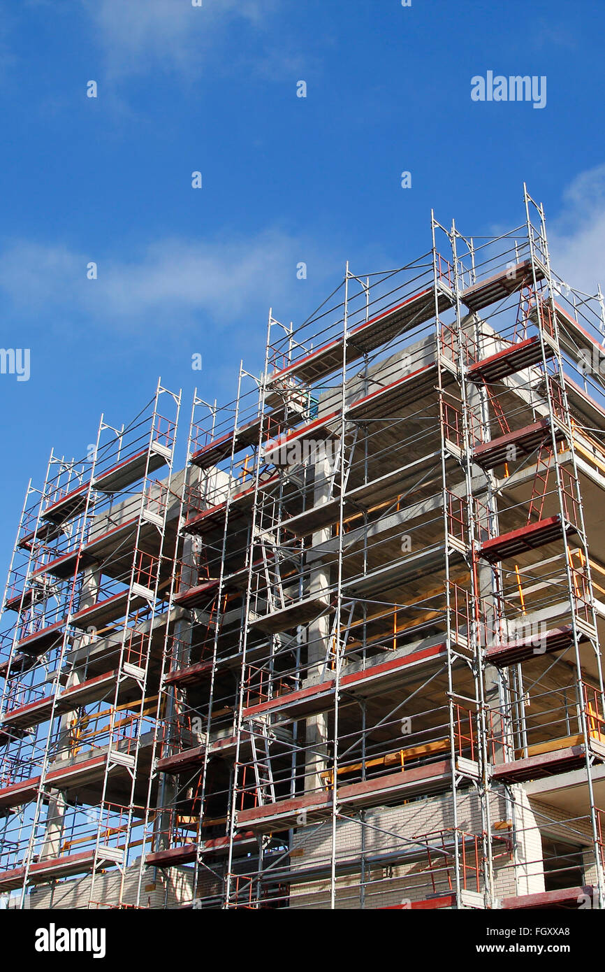 brickwork scaffolding scaffold building stock photos brickwork scaffold building