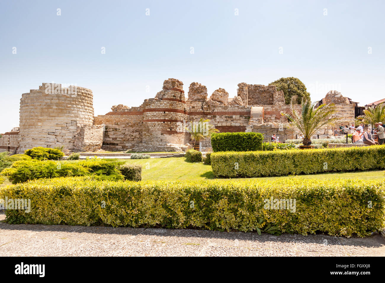 Remains Of Ancient Fortress Walls Nessebar Bulgaria Stock Photo Alamy