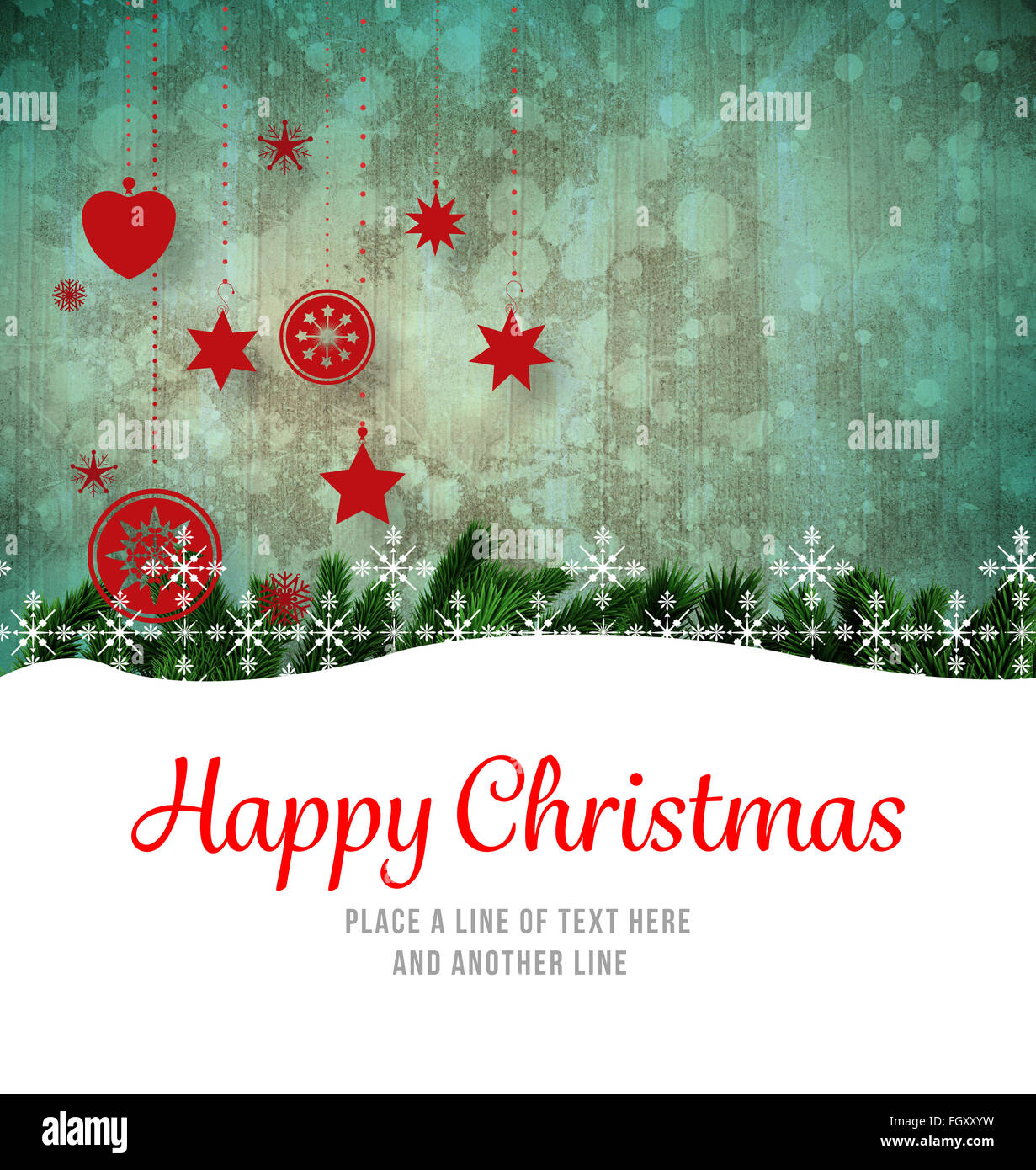 Happy Christmas message Stock Photo - Alamy
