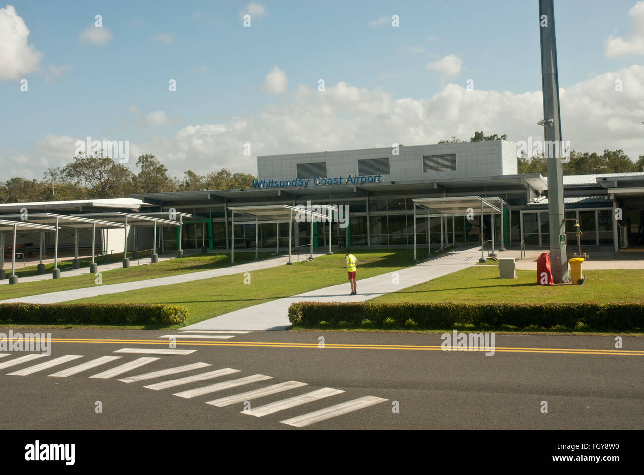 Exterior of Proserpine / Whitsunday Coast Airport. Stock Photo