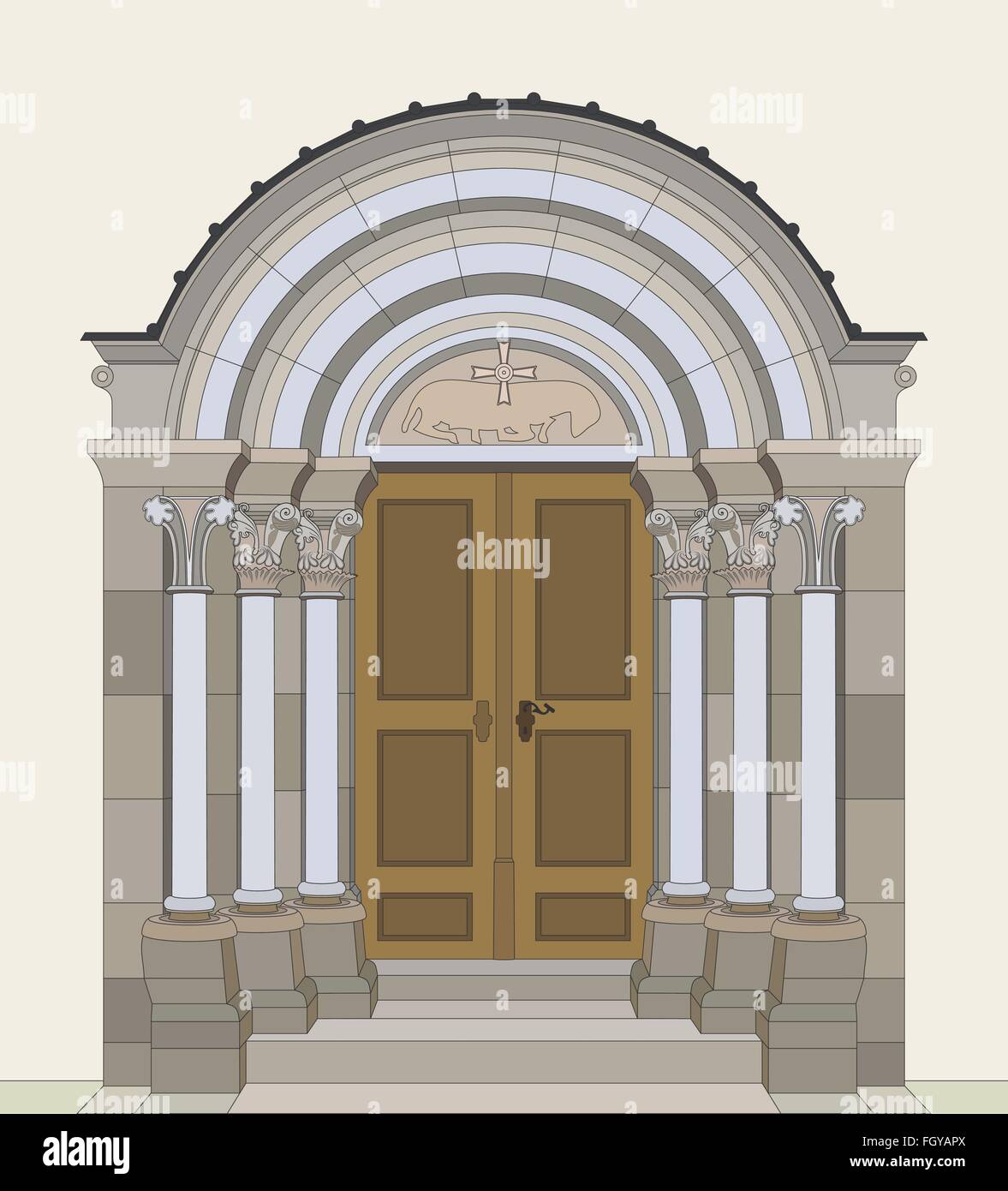 Medieval round church Stock Vector Images - Alamy